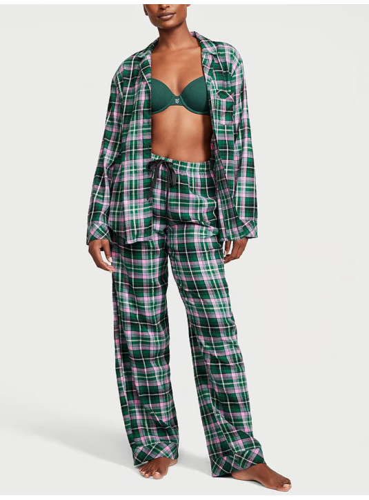 Піжама Фланелева Victoria's Secret Flannel Long Pajama Set