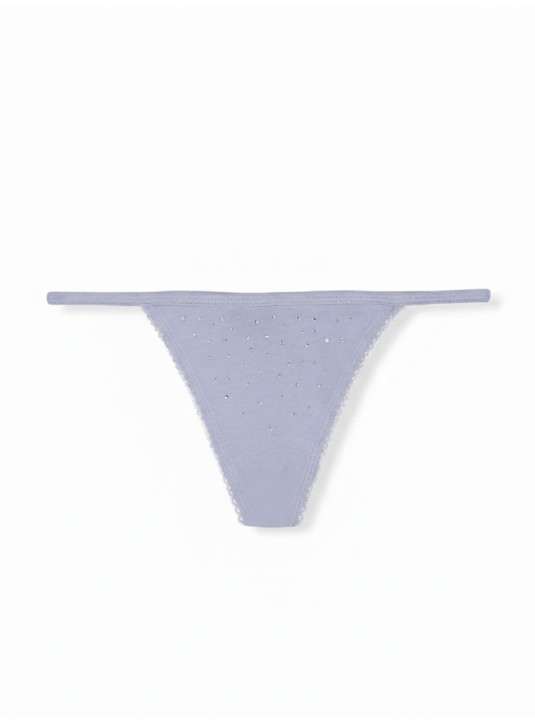 Трусики Стрінги зі Стразами Victoria's Secret Stretch Cotton V-String Panty
