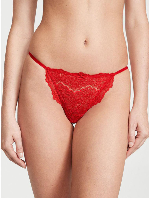 Трусики Стрінги Мереживні Victoria's Secret Dream Angels Lace Adjustable V-String Panty_2