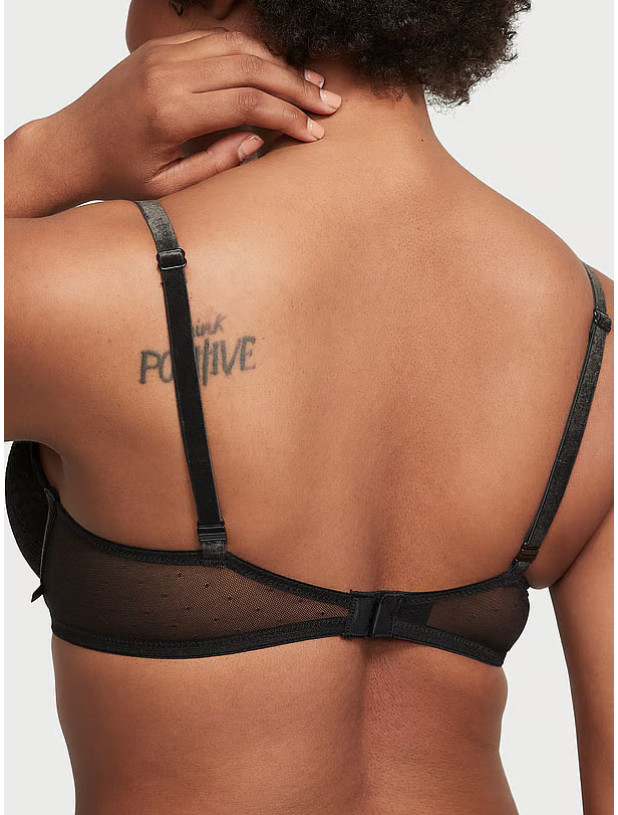 Бюстгальтер Victoria's Secret Sexy Tee Fleur Noir Lace Lightly Lined Demi Bra _3