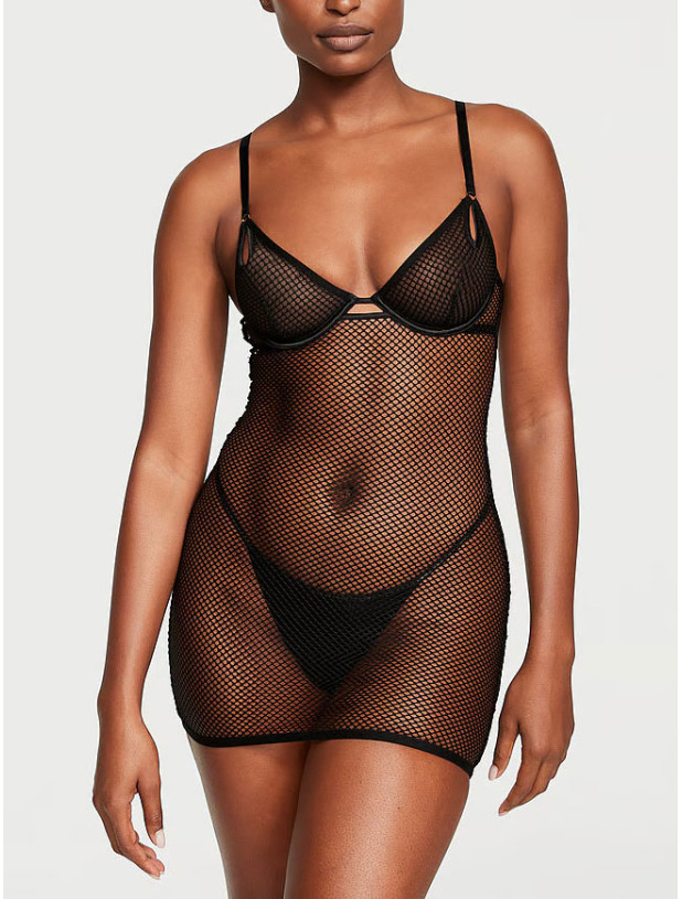 Пеньюар Victoria's Secret Sheer Mesh Slip_4