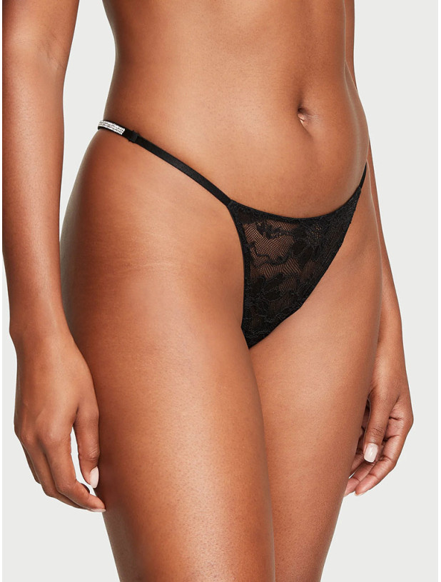 Трусики со Стразами Victoria's Secret Very Sexy Shine Strap Lace V-String Panty_2