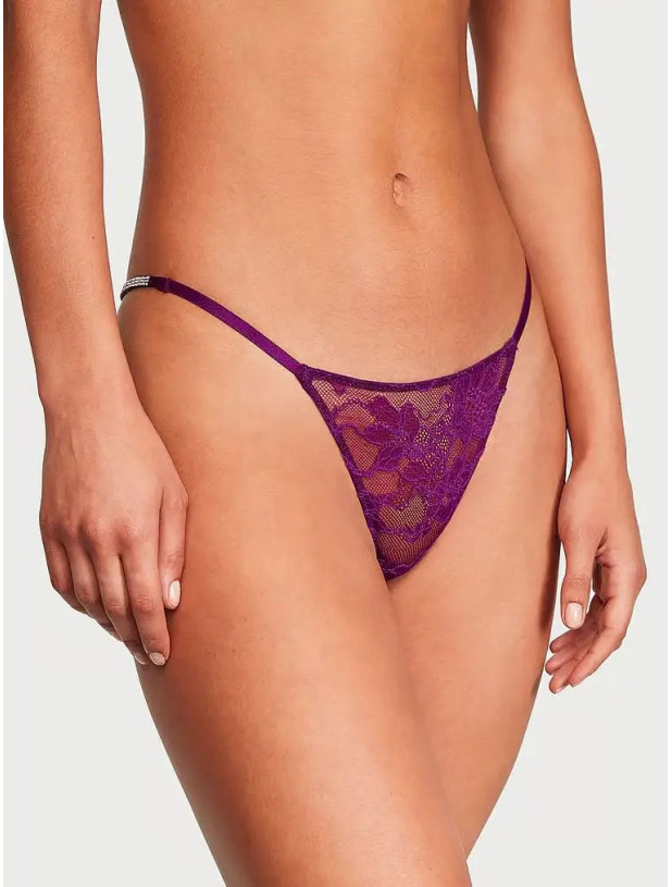 Трусики зі Стразами Victoria's Secret Very Sexy Shine Strap Lace V-String Panty_2