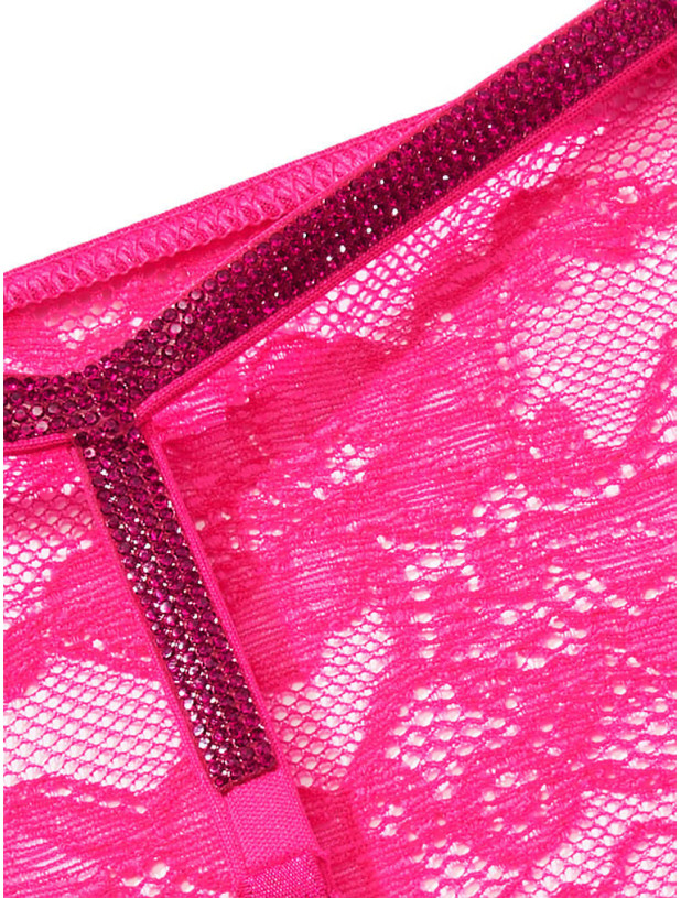 Трусики зі Стразами Victoria's Secret Very Sexy Shine Strap Lace V-String Panty_2
