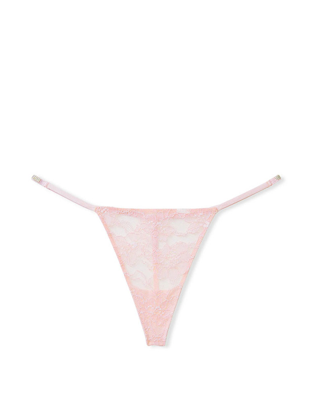 Трусики со Стразами Victoria's Secret Very Sexy Shine Strap Lace V-String Panty_3