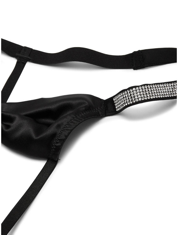 Комплект Білизни зі Стразами Victoria's Secret Very Sexy Shine Bow Satin Bralette & Shine Bow Satin Crotchless V-String Panty_10