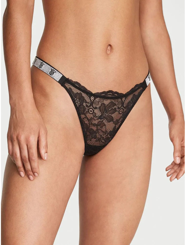 Трусики зі Стразами Бразиліани Victoria's Secret Very Sexy Shine Strap Lace Brazilian Panty_2
