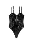 Боді Victoria's Secret Very Sexy Strapless Leather Fishnet Teddy_3