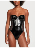 Боді Victoria's Secret Very Sexy Strapless Leather Fishnet Teddy_1