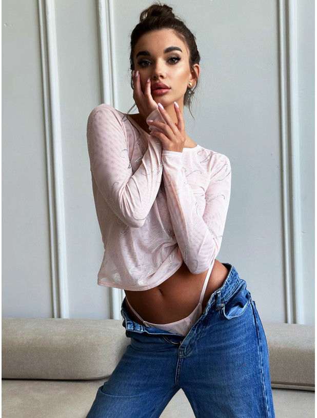 Набір Топ і Трусики Victoria's Secret Very Sexy Shine Mesh 'V' Logo Top & Panty Gift Set_4