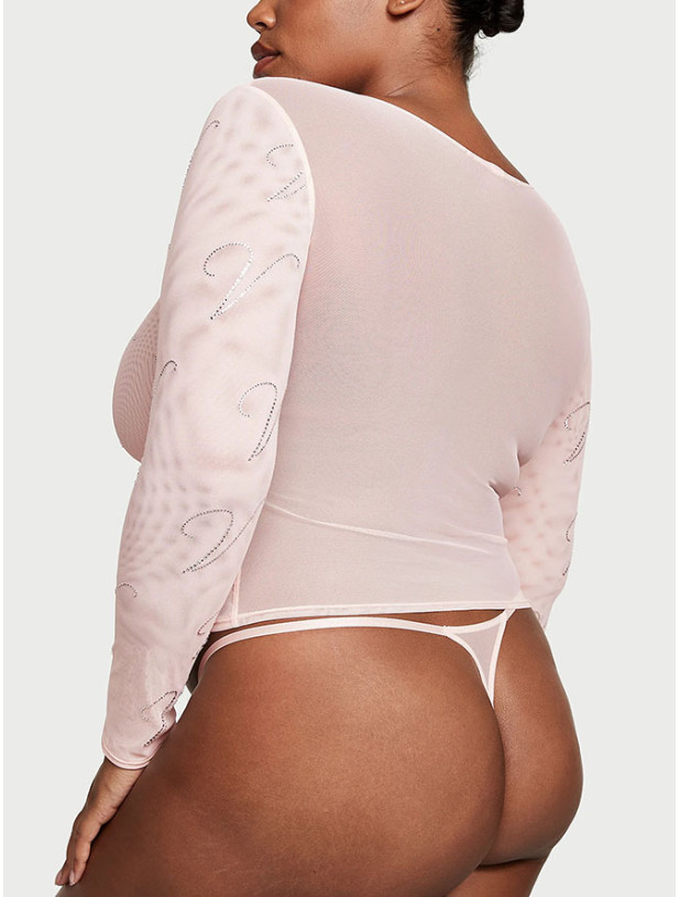 Набір Топ і Трусики Victoria's Secret Very Sexy Shine Mesh 'V' Logo Top & Panty Gift Set_6