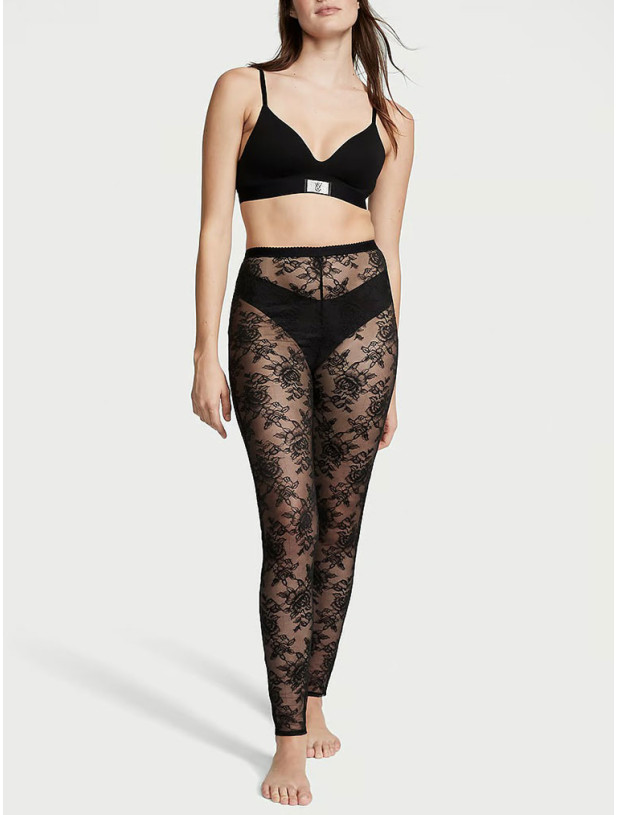 Штани Мереживні Victoria's Secret Very Sexy Victoria's Secret Rose Lace Leggings_5