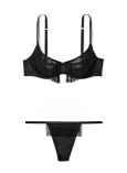 Комплект Білизни Victoria's Secret Very Sexy Fringe Open Quarter Cup Bra & Fringe V-string Panty_1