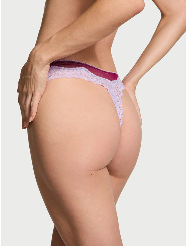 Трусики Стрінги Victoria's Secret Tease High-Leg Scoop Thong Panty_4