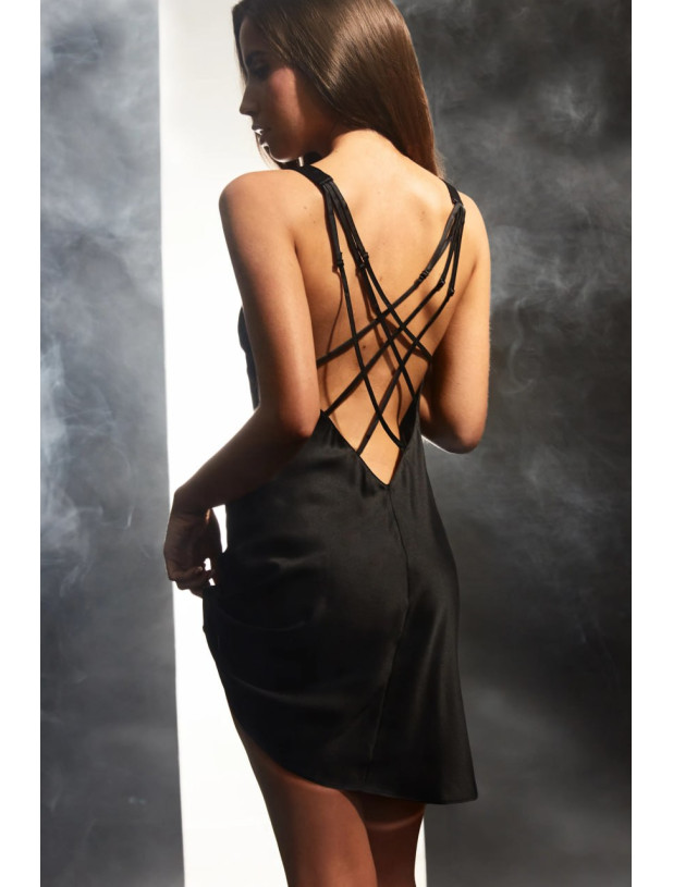 Нічна Сорочка зі Стразами Victoria's Secret Very Sexy Scattered Shine Strap Satin Strappy-Back Slip_3