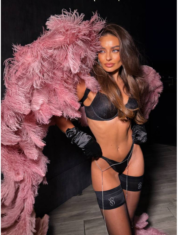 Комплект Білизни з Мереживом Victoria's Secret Very Sexy Rose Lace Push-Up Bra & Rose Lace High-Leg Cheeky Panty_2