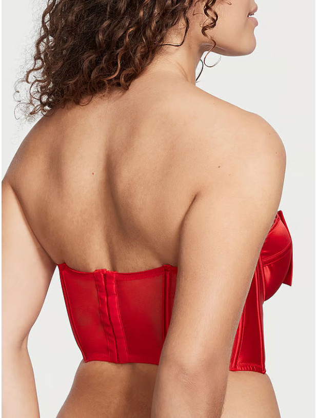 Комплект Білизни зі Стразами Victoria's Secret Dream Angels Cupped Bow Bra Top & Very Sexy Mesh & Satin Bow Cutout Back Open Panty_2