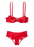 Комплект Білизни зі Стразами Victoria's Secret Dream Angels Wicked Unlined Bow Balconette Bra & Very Sexy Satin Bow Cutout Back Open Panty_2