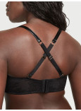 Комплект Білизни Victoria's Secret Very Sexy Faux Patent Leather Strapless Longline Balconette Bra & Midnight Affair Embroidery Brazilian Panty_6