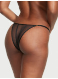 Комплект Білизни Victoria's Secret Very Sexy Faux Patent Leather Strapless Longline Balconette Bra & Midnight Affair Embroidery Brazilian Panty_12