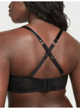 Комплект Білизни Victoria's Secret Very Sexy Faux Patent Leather Strapless Longline Balconette Bra & Midnight Affair Thong Panty_5