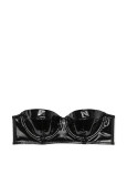 Комплект Білизни Victoria's Secret Very Sexy Faux Patent Leather Strapless Longline Balconette Bra & Midnight Affair Thong Panty_6