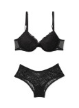 Комплект Белья с Кружевом Victoria's Secret Sexy Tee Lightly-Lined Lacie Demi Bra & Lacie Mesh Cheeky Panty_1