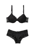 Комплект Білизни з Мереживом Victoria's Secret Sexy Tee Lightly-Lined Lacie Demi Bra & Lacie Lace-Up Cheeky Panty_1