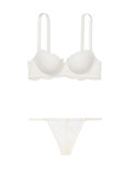 Комплект Білизни з Мереживом Victoria's Secret Dream Angels Lightly Lined Lace Demi Bra & Dream Angels Mesh and Lace V-String Panty_1