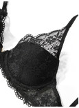 Комплект Білизни Victoria's Secret Love Cloud Lace Lightly Lined Plunge Bra & Adjustable String Lace Thong Panty_4