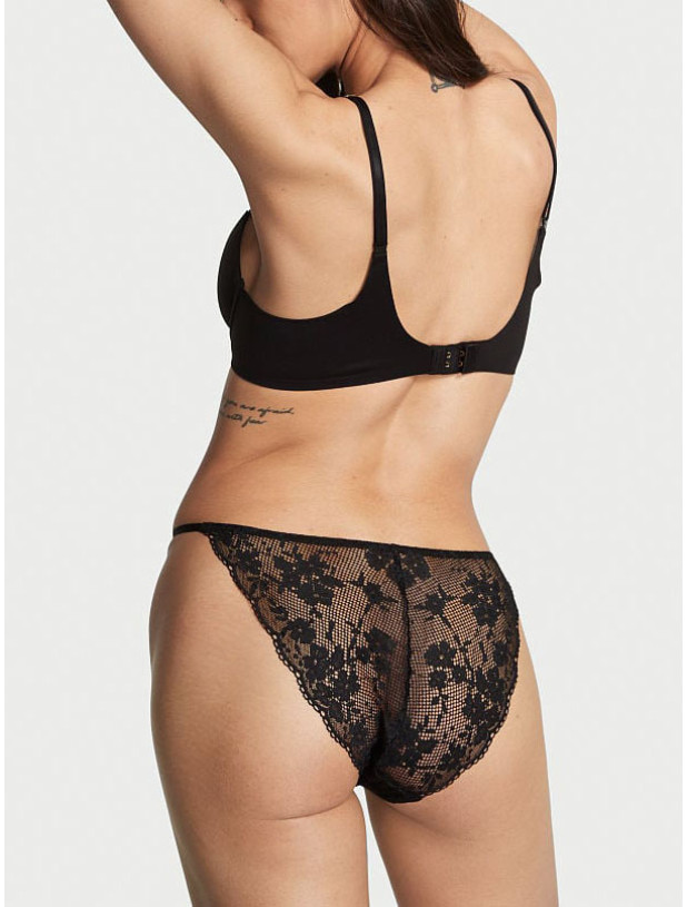 Комплект Білизни Victoria's Secret Love Cloud Lace Lightly Lined Plunge Bra & Lace Adjustable String Bikini Panty_10