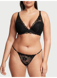 Комплект Білизни Victoria's Secret Love Cloud Lace Lightly Lined Plunge Bra & Adjustable String Lace Thong Panty_9