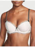 Комплект Білизни Victoria's Secret Dream Angels Lightly Lined Ribbon Slot Demi Bra & Floral Lace Hipster Thong Panty_4
