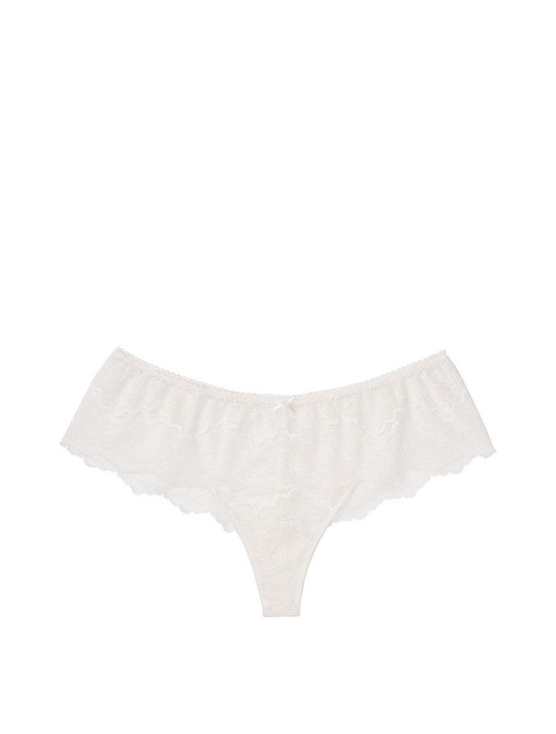 Комплект Білизни Victoria's Secret Dream Angels Lightly Lined Ribbon Slot Demi Bra & Floral Lace Hipster Thong Panty_3