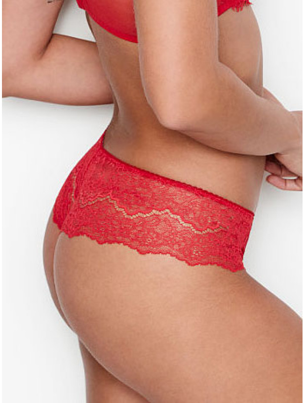 Комплект Білизни з Корсетом Victoria's Secret Dream Angels Unlined Lace-Up Corset Top & Lace Hipster Thong Panty_7