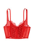 Комплект Білизни з Корсетом Victoria's Secret Dream Angels Unlined Lace-Up Corset Top & Lace Hipster Thong Panty_3