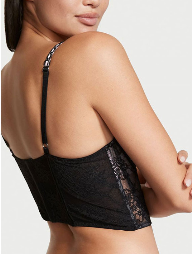 Комплект Білизни Victoria's Secret Dream Angels Lightly-Lined Lace-Up Corset Top & Corded Thong Panty_3