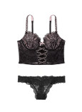 Комплект Білизни Victoria's Secret Dream Angels Lightly-Lined Lace-Up Corset Top & Corded Thong Panty_4