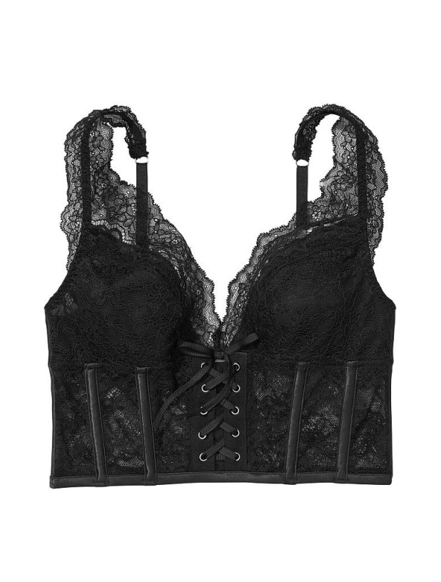 Комплект Білизни з Корсетом Victoria's Secret Very Sexy La Fleur Lace-Up Corset Top & Corded Thong Panty_4