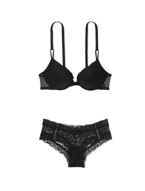 Комплект Білизни Пуш-ап Victoria's Secret Sexy Tee Smooth Push-Up Bra & The Lacie Lace-Up Cheeky Panty_2