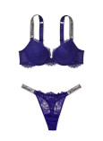 Комплект Білизни зі Стразами Victoria's Secret Very Sexy Shine Strap Push-Up Bra & Thong Panty_1