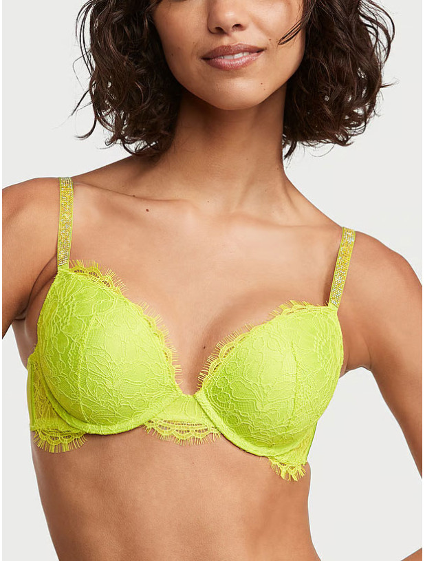 Комплект Білизни зі Стразами Victoria's Secret Very Sexy Lace Shine Strap Push-Up Bra & Brazilian Panty_6