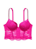 Комплект Білизни зі Стразами Victoria's Secret Very Sexy Bombshell Add-2-Cups Push-Up Corset Top & Micro Lace Shine Strap Cheekini Panty_7