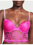 Комплект Білизни зі Стразами Victoria's Secret Very Sexy Bombshell Add-2-Cups Push-Up Corset Top & Micro Lace Shine Strap Cheekini Panty_8