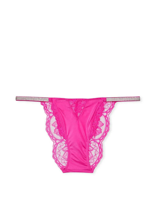 Комплект Білизни зі Стразами Victoria's Secret Very Sexy Bombshell Add-2-Cups Push-Up Corset Top & Micro Lace Shine Strap Cheekini Panty_10