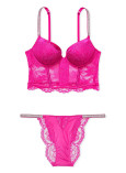 Комплект Білизни зі Стразами Victoria's Secret Very Sexy Bombshell Add-2-Cups Push-Up Corset Top & Micro Lace Shine Strap Cheekini Panty_6