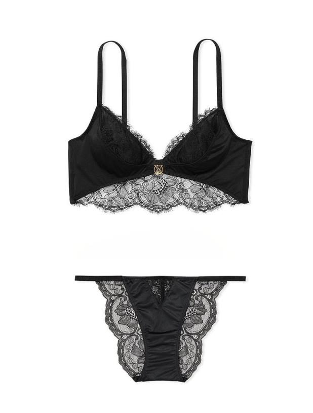 Комплект Білизни з Мереживом Victoria's Secret Very Sexy So Obsessed Unlined Corset Top & Lace String Cheekini Panty_2