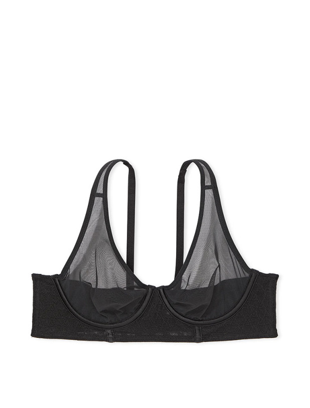 Комплект Білизни Victoria's Secret Very Sexy Icon Mesh Longline Plunge Bra & Smooth Cutout Back Thong Panty_5