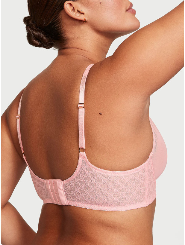 Комплект Білизни Victoria's Secret Very Sexy Icon Mesh Longline Plunge Bra & Lace Cheeky Panty_4