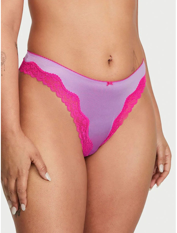 Комплект Білизни Victoria's Secret Tease Unlined Demi Bra & High-Leg Scoop Thong Panty_7